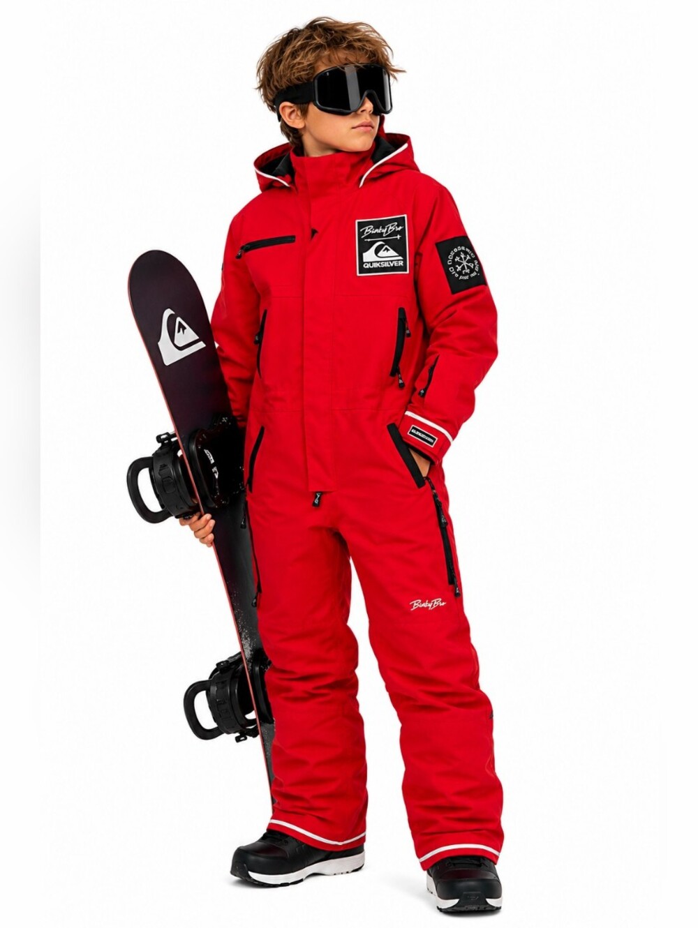 Quiksilver x Binky Bro Youth Snow Suit One Piece Ski Snowboard Snowsuit Size 10